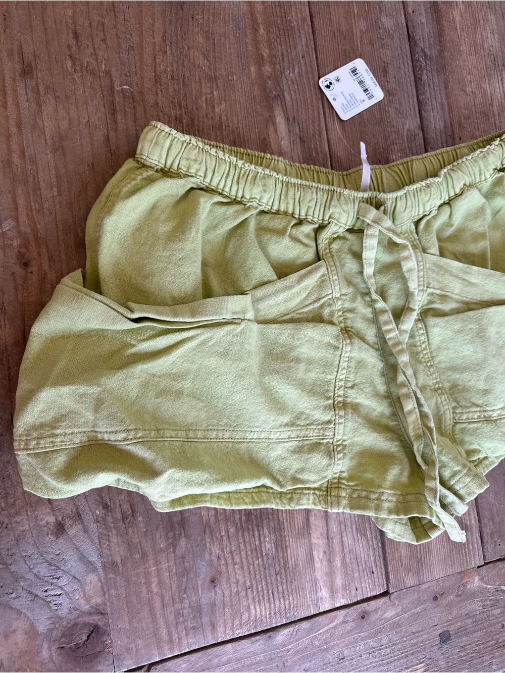 Good Fortune Linen & Cotton Shorts Free People $68.00 Warm Olives Multiple Sizes - Picture 13 of 15